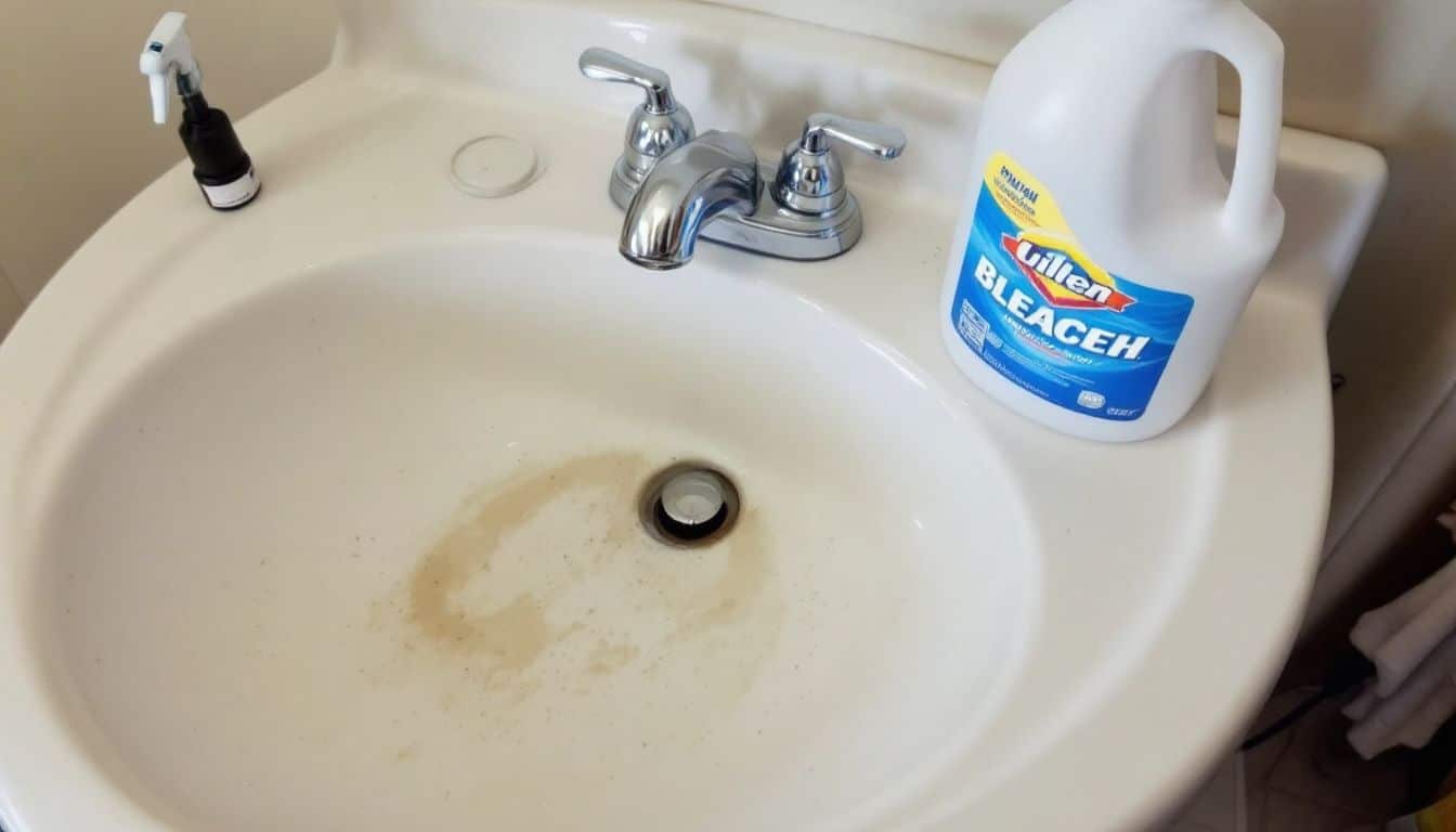 badkamer met bleek schoonmaken