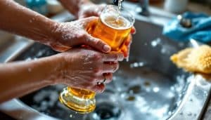 bierglazen schoonmaken