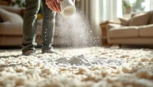 tapijt schoonmaken met waspoeder