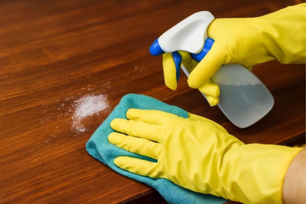 gelakt hout schoonmaken