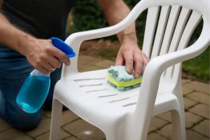 kunststof tuinmeubelen schoonmaken