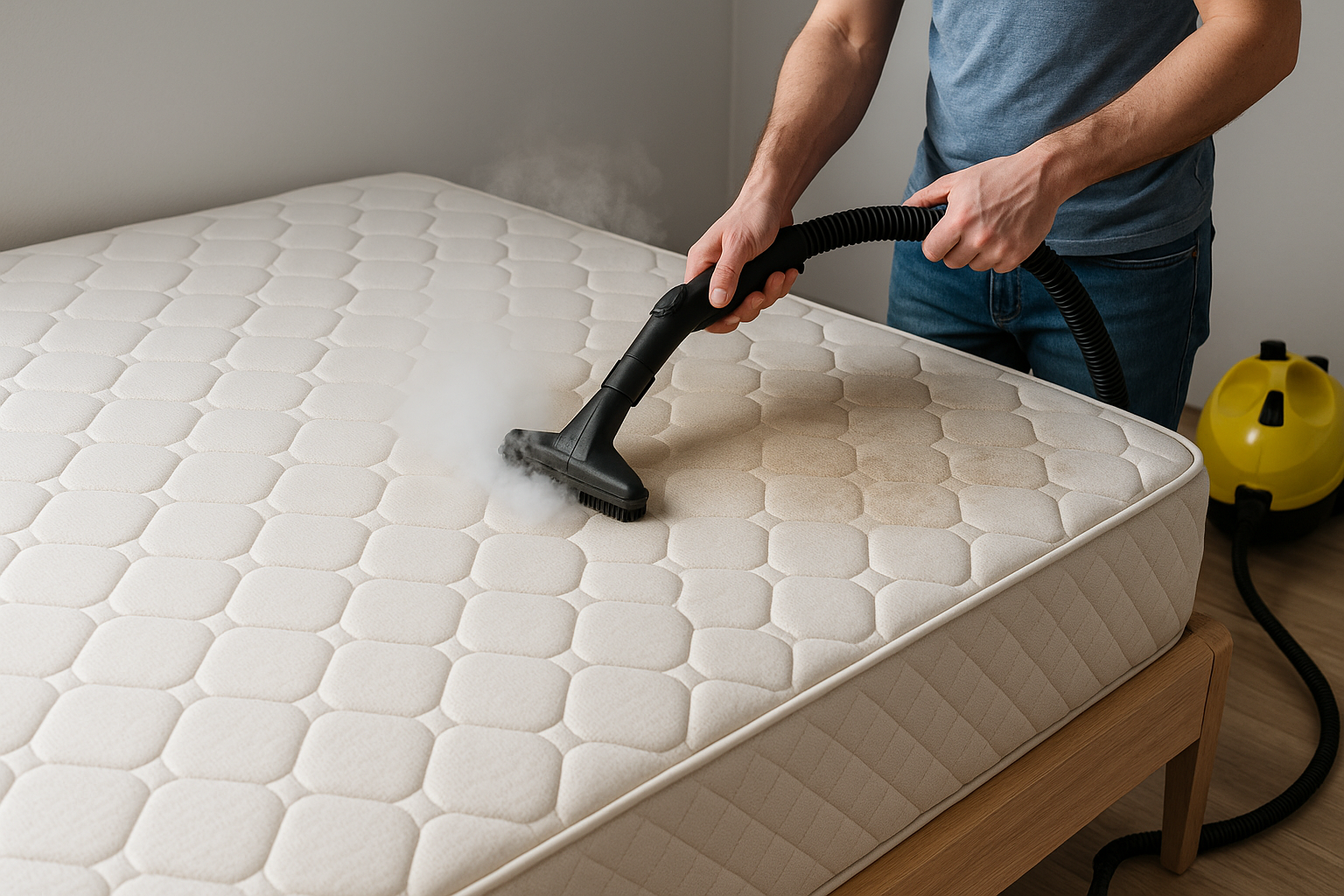 Matras reinigen met stoomreiniger