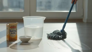 Laminaat dweilen met baking soda